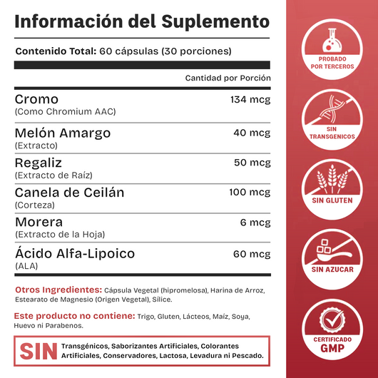 VitaliX® Fórmula Natural Equilibrio Glucosa